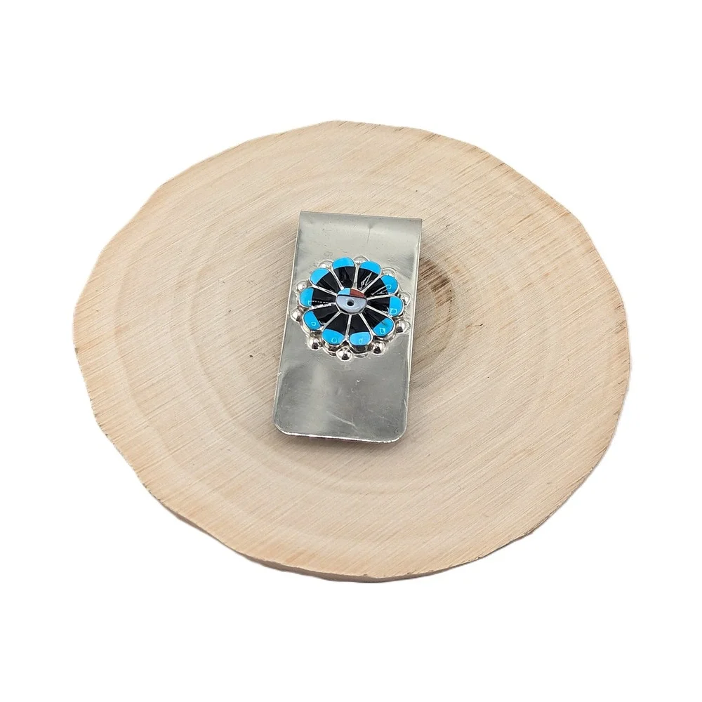 Handmade Sterling Silver Money Clip‎ Original Native American Men's Acc ***